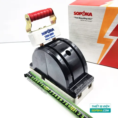 Cầu dao đảo đế sứ 150A, cầu dao đảo 1 pha 150A, cầu dao đảo 2P 600V 2N, cầu dao đảo D41 SOPOKA