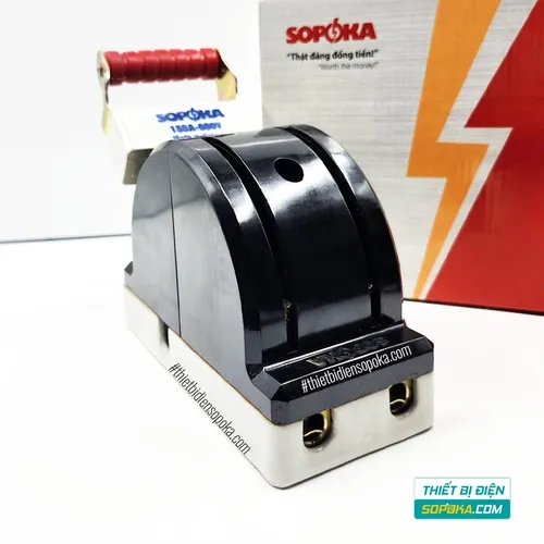 Cầu dao đảo đế sứ 150A, cầu dao đảo 1 pha 150A, cầu dao đảo 2P 600V 2N, cầu dao đảo D41 SOPOKA