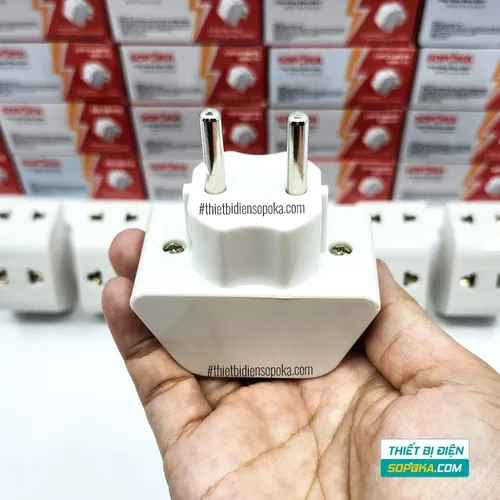 Đầu Nối Chia Điện 3 Lỗ Cổ Cao 2200W 10A-220V P12 SOPOKA