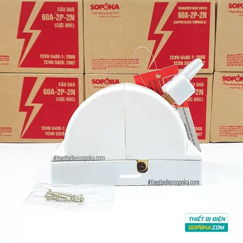 Cầu Dao Đảo Đế Sứ 1 Pha 60A 2P 600V 2N D22 SOPOKA