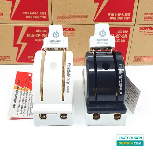 Cầu Dao Đảo Đế Sứ 1 Pha 60A 2P 600V 2N D22 SOPOKA