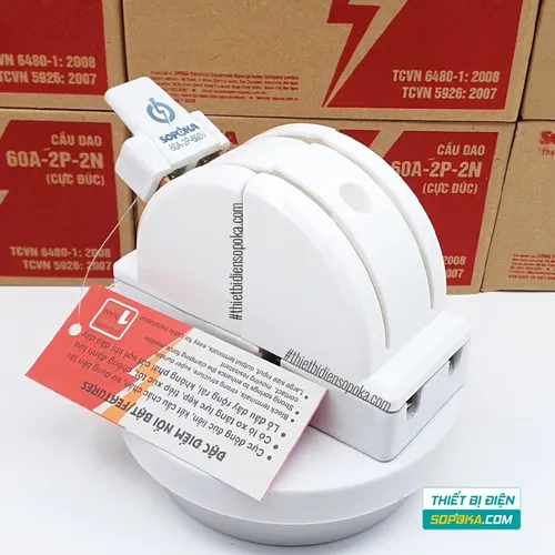 Cầu Dao Đảo Đế Sứ 1 Pha 60A 2P 600V 2N D22 SOPOKA