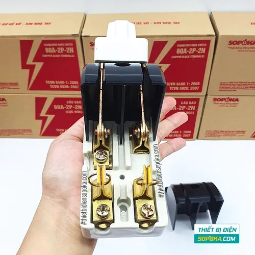 Cầu Dao Đảo Đế Sứ 1 Pha 60A 2P 600V 2N D22 SOPOKA