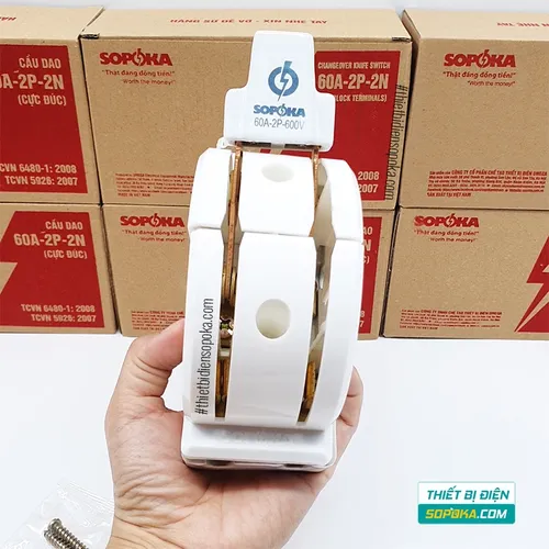 Cầu Dao Đảo Đế Sứ 1 Pha 60A 2P 600V 2N D22 SOPOKA