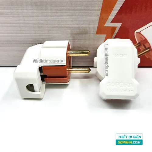 Phích Cắm Điện Dương Gập Vuông Góc 3000W 15A P3000W-G1 SOPOKA