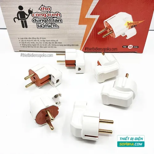 Phích Cắm Điện Dương Gập Vuông Góc 3000W 15A P3000W-G1 SOPOKA