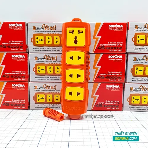 Ổ Cắm Điện 4 Lỗ Không Dây 6000W 4S-6000W SOPOKA