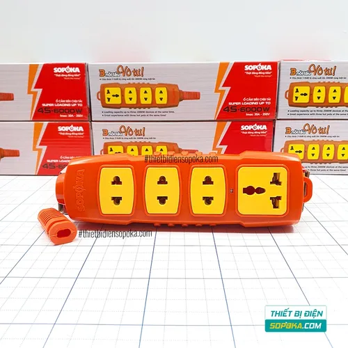Ổ Cắm Điện 4 Lỗ Không Dây 6000W 4S-6000W SOPOKA