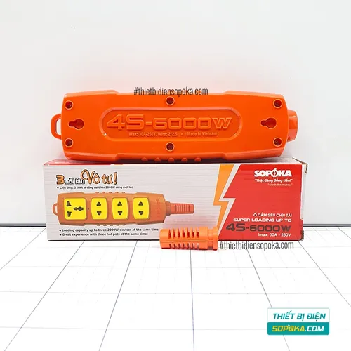 Ổ Cắm Điện 4 Lỗ Không Dây 6000W 4S-6000W SOPOKA