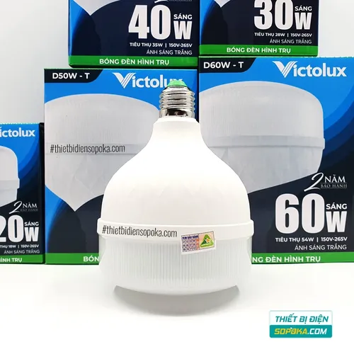 Bóng Đèn LED Hình Trụ Victolux 20W–60W 150–265V Victolux (SOPOKA)