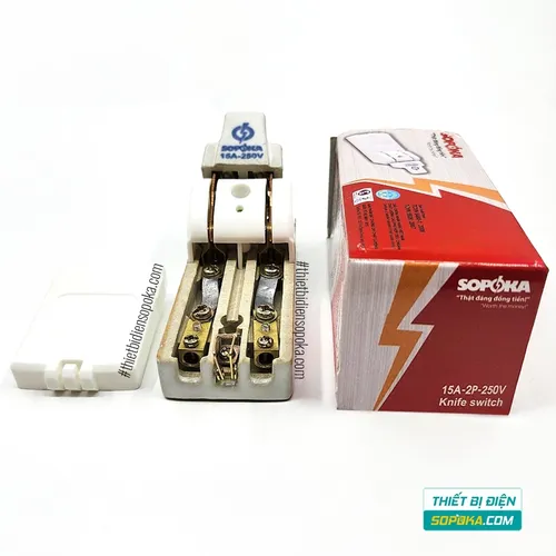 Cầu Dao Đế Sứ 1 Pha 15A 2P D1H SOPOKA