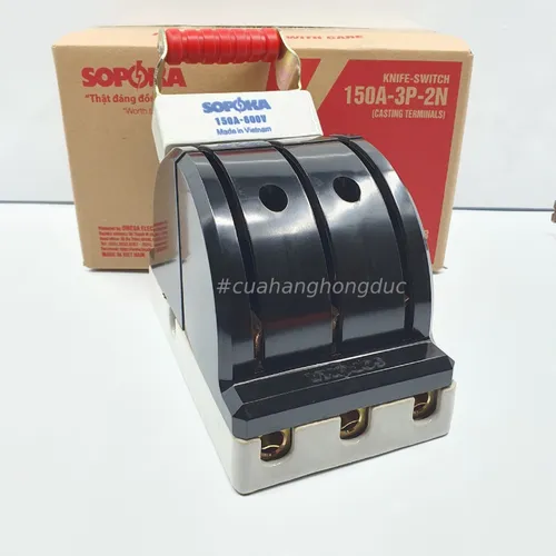 Cầu Dao Đảo Đế Sứ 3 Pha 150A 3P 2N 600V Màu Đen D43 SOPOKA