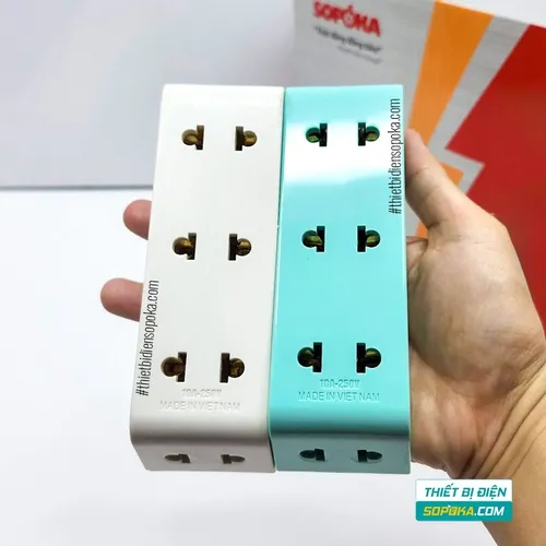 Phích Cắm Chia Điện 5 Lỗ Cổ Xoay Cao 2200W 10A P26 SOPOKA