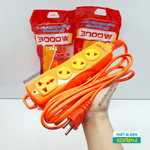Ổ Cắm Điện 4 Lỗ Chéo 3000W 15A 250V 4C-3000W SOPOKA