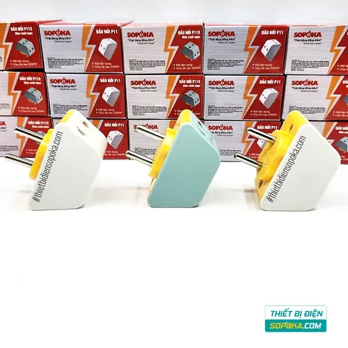 Đầu Nối Chia Điện 3 Lỗ 2200W 10A P11/P11X SOPOKA