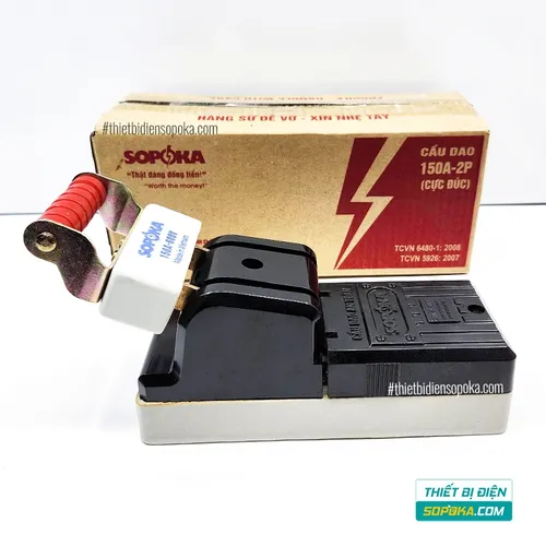 Cầu Dao Đế Sứ 1 Pha 150A 2P D34 SOPOKA