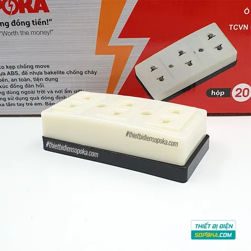 Ổ Cắm Điện 3 Lỗ Gắn Tường/Gắn Táp Lô 2200W 10A T31 SOPOKA