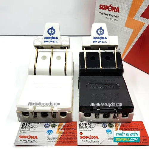 Cầu Dao Đế Sứ 3 Pha 3P 60A 600V D11/D11A SOPOKA