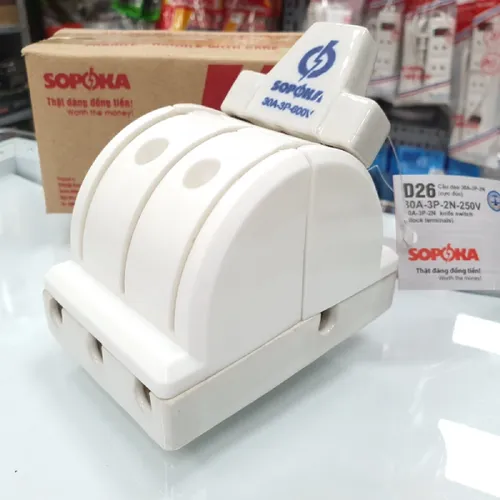 Cầu Dao Đảo Đế Sứ 3 Pha 30A 3P 2N 250V D26 SOPOKA