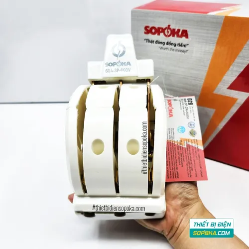 Cầu Dao Đảo Đế Sứ 3 Pha 600V 60A 3P 2N D28/D28A SOPOKA