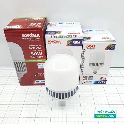 Bóng Đèn Led Thân Nhôm Công Suất Cao 30/40/50/65W (Mã N) SOPOKA
