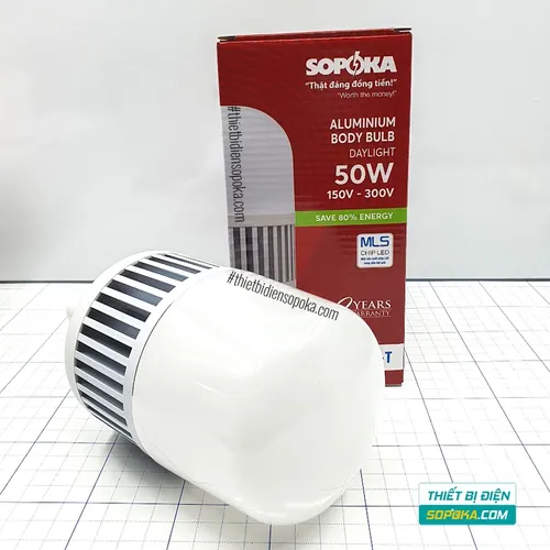 Bóng Đèn Led Thân Nhôm Công Suất Cao 30/40/50/65W (Mã N) SOPOKA