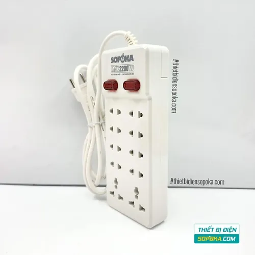 Ổ Cắm Điện 10 Lỗ Có Dây 2200W 10A 10Y-2/10Y-4/10Y-6 SOPOKA