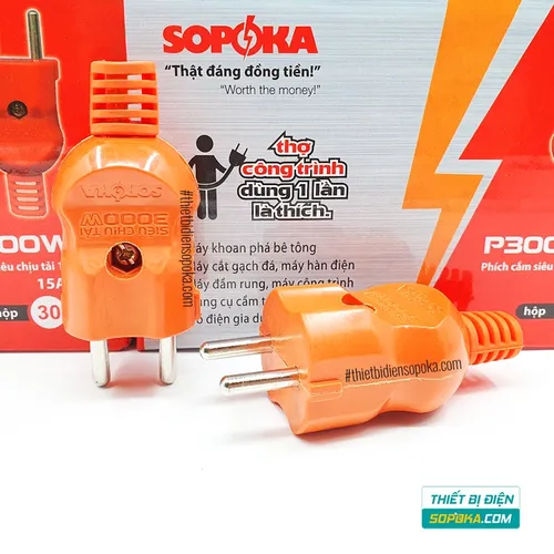Phích Cắm Điện Dương Chịu Tải 3000W P3000W2+ SOPOKA