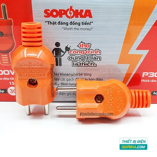 Phích Cắm Điện Dương Chịu Tải 3000W P3000W2+ SOPOKA