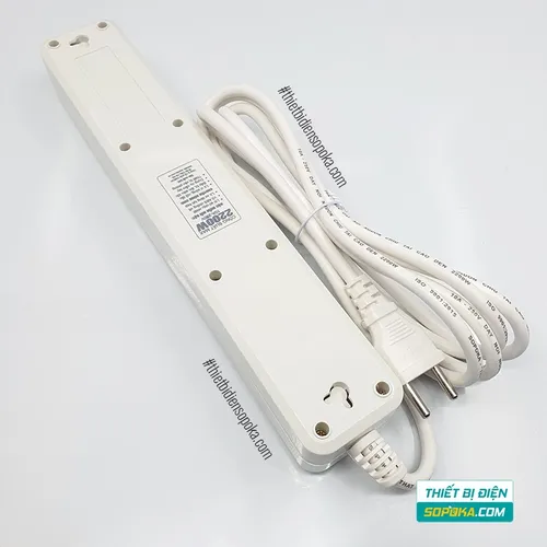 Ổ Cắm Điện 4 Lỗ Sạc Nhanh USB Type-C Lõi Sứ 2200W 10A 250V 4C2 SOPOKA