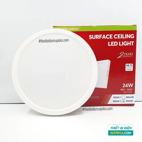 Bóng Đèn LED Ốp Trần Nổi Tròn 12W/18W/24W 220V RS12W/RS18W/RS24W SOPOKA
