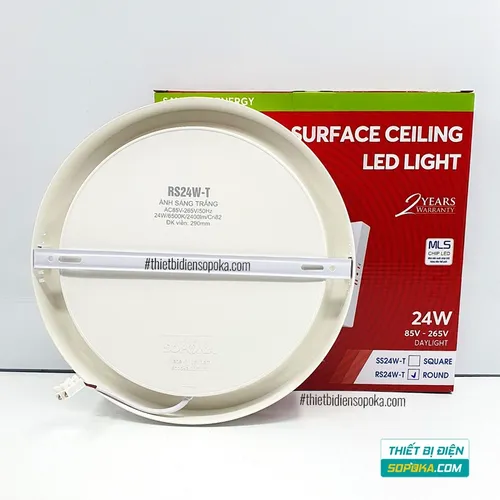 Bóng Đèn LED Ốp Trần Nổi Tròn 12W/18W/24W 220V RS12W/RS18W/RS24W SOPOKA
