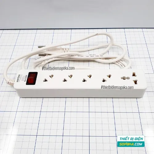 Ổ Cắm Điện 5 Lỗ Chéo 2200W 10A 5A2 SOPOKA