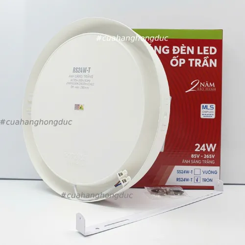Bóng Đèn LED Ốp Trần Nổi Tròn Sáng Trắng Vành Nhựa SOPOKA