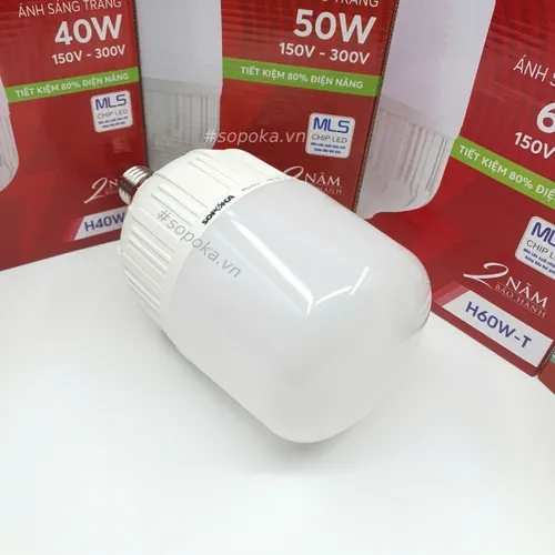 Bóng Đèn LED Trụ Tròn Sáng Trắng Dòng H SOPOKA