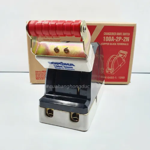 Cầu Dao Đảo Đế Sứ 1 Pha 100A 2P 600V 2N Màu Đen D35 SOPOKA