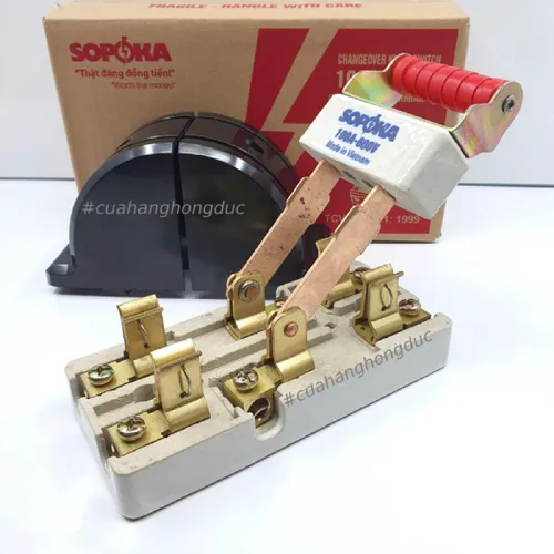 Cầu Dao Đảo Đế Sứ 1 Pha 100A 2P 600V 2N Màu Đen D35 SOPOKA