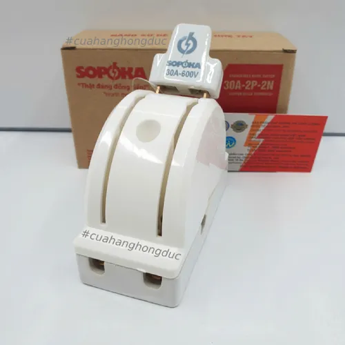 Cầu Dao Đảo Đế Sứ 1 Pha 30A 2P 600V 2N D19 SOPOKA