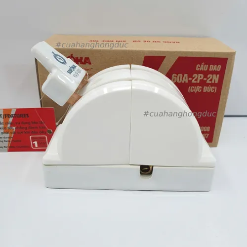 Cầu Dao Đảo Đế Sứ 1 Pha 60A 2P 600V 2N D22 SOPOKA