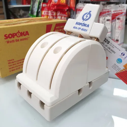 Cầu Dao Đảo Đế Sứ 3 Pha 60A 3P 2N 600V D28 SOPOKA