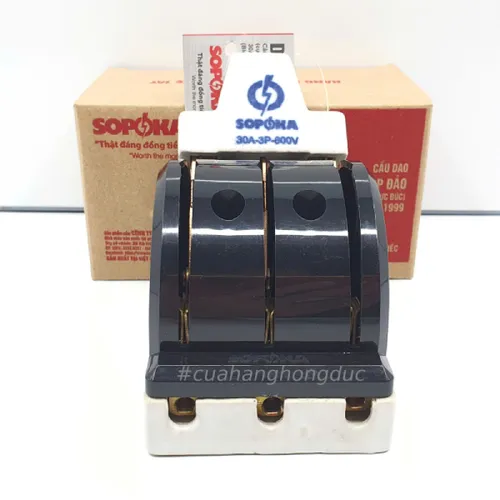 Cầu Dao Đảo Đế Sứ 3 Pha 30A 3P 2N 250V D26 SOPOKA