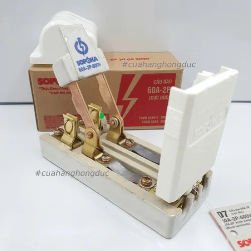 Cầu Dao Đế Sứ 1 Pha 60A-2P D7 SOPOKA