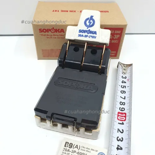 Cầu Dao Đế Sứ 3 Pha 3P 30A 600V D9 SOPOKA