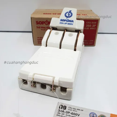 Cầu Dao Đế Sứ 3 Pha 3P 30A 600V D9 SOPOKA