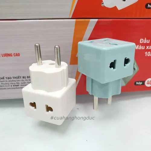 Đầu Nối Chia Điện 2 Lỗ 3 Chấu Đa Năng P15 SOPOKA