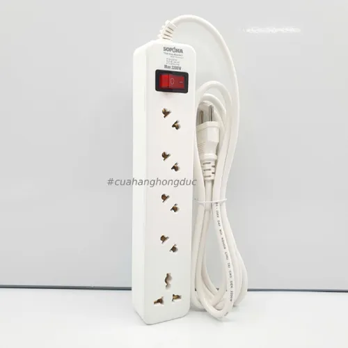Ổ Cắm Điện 5 Lỗ Chéo 2200W 5A2 SOPOKA