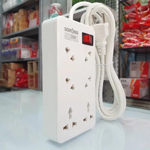 Ổ Cắm Điện 6 Lỗ Chéo 2200W 6A2 SOPOKA