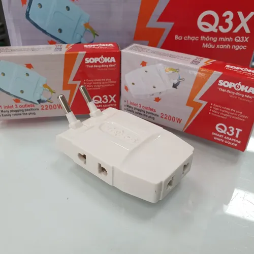 Ổ Chia Điện 3 Lỗ Loại Dẹp Q3 SOPOKA