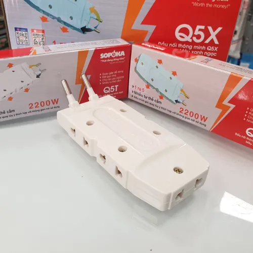 Ổ Chia Điện 5 Lỗ Loại Dẹp Q5 SOPOKA