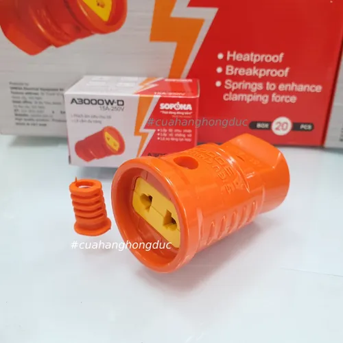 Phích Cắm Điện Âm Siêu Chịu Tải 3000W A3000W-Đ SOPOKA